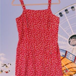 VTG K.C Spencer Pink Floral Jumper Sundress 8P Mini Dress Sleeveless 70s